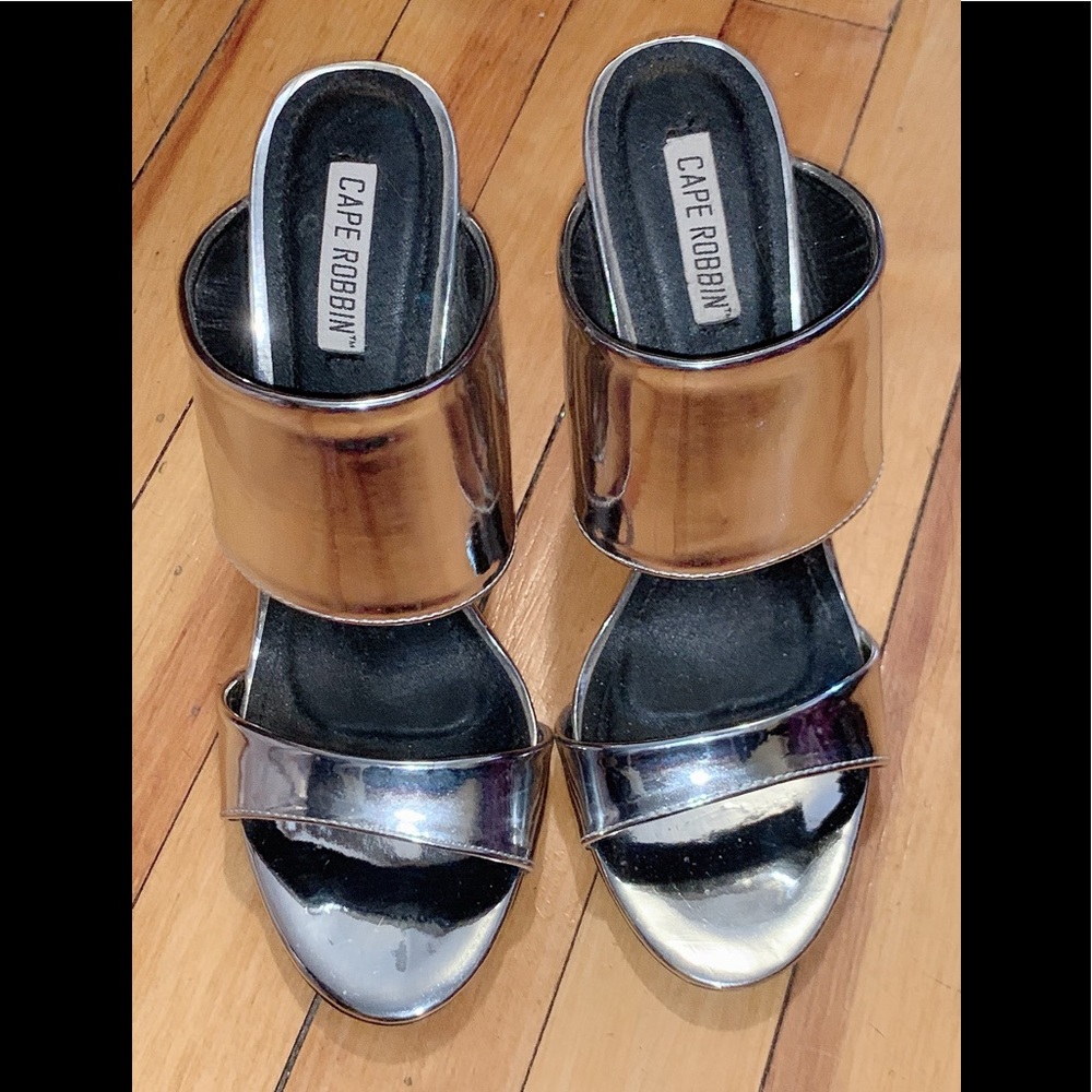 Cape Robbin Lucite Glitter heeled sandal